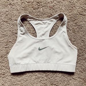 White Nike sports bra